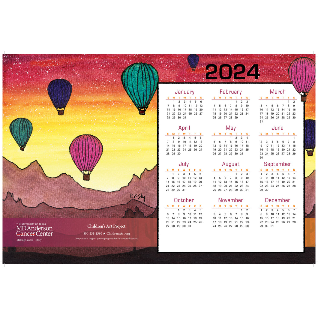 Balloon Festival Poster Calendar