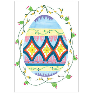 Fancy Egg Card (POD) - Children's Art Project