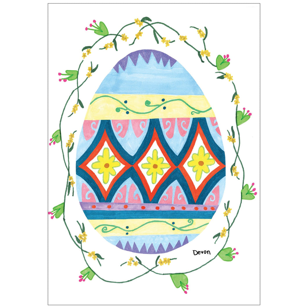 Fancy Egg Card (POD) - Children's Art Project