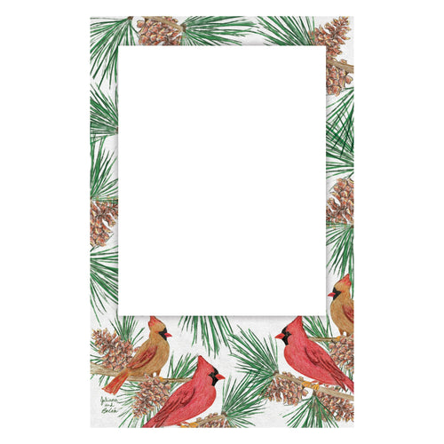 Cardinals and Pine Boughs Photo Card Vertical