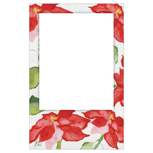 Luminous Poinsettias Vertical Photo Card