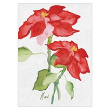 Personalized Luminous Poinsettias Card