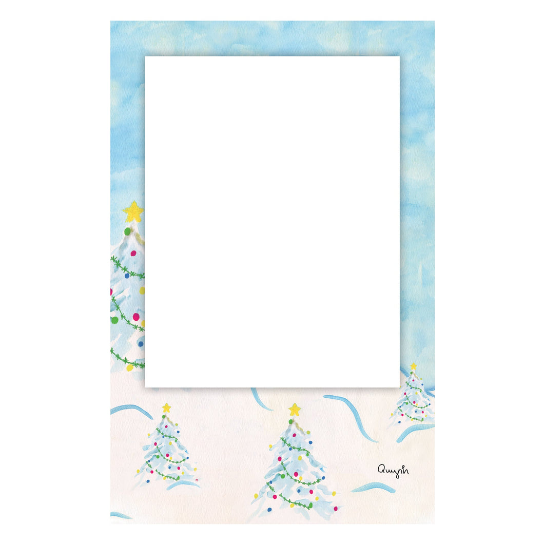 White Christmas Photo Card Vertical