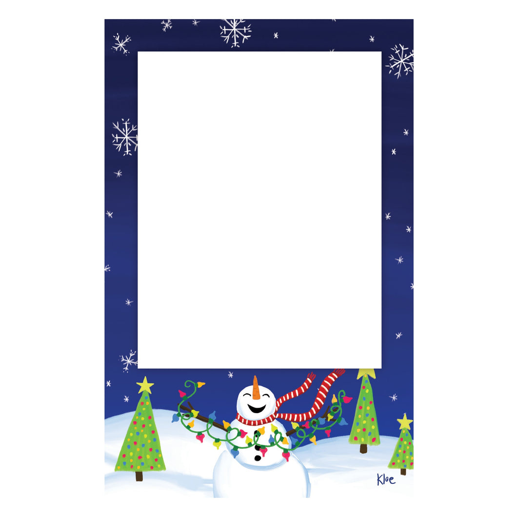 Joyful Snowman Photo Card Vertical