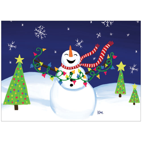 Personalized Joyful Snowman - Children's Art Project