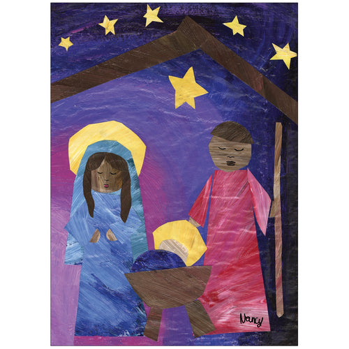 Personalized Nativity Collage - Children's Art Project