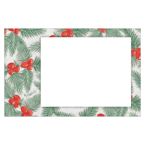 Holly Berries Horizontal Photo Card