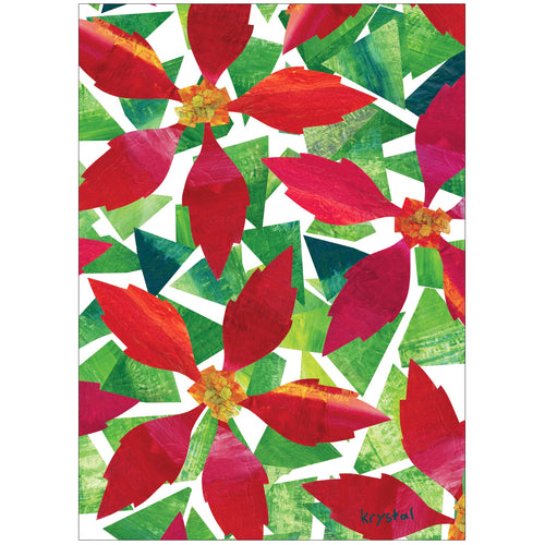 Personalized Poinsettia Collage - Children's Art Project