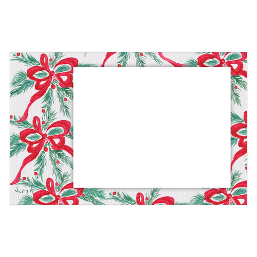 Personalized Holiday Sprig Horizontal Photo Card