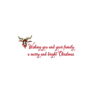 Personalized Rudolph The Reindeer Photo Card Horiz