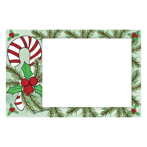 Personalized Candy Cane Horizontal Flat