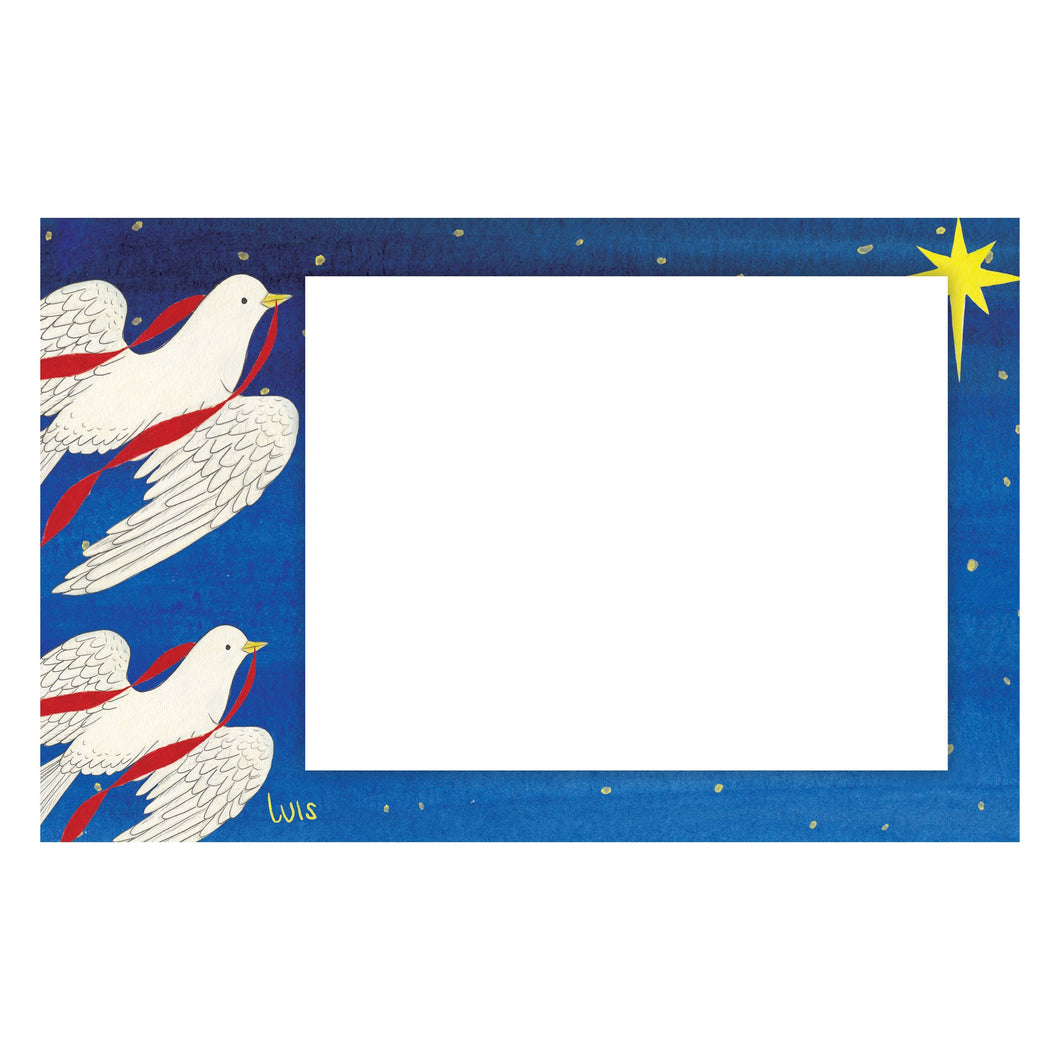 Personalized Christmas Dove Horizontal Flat