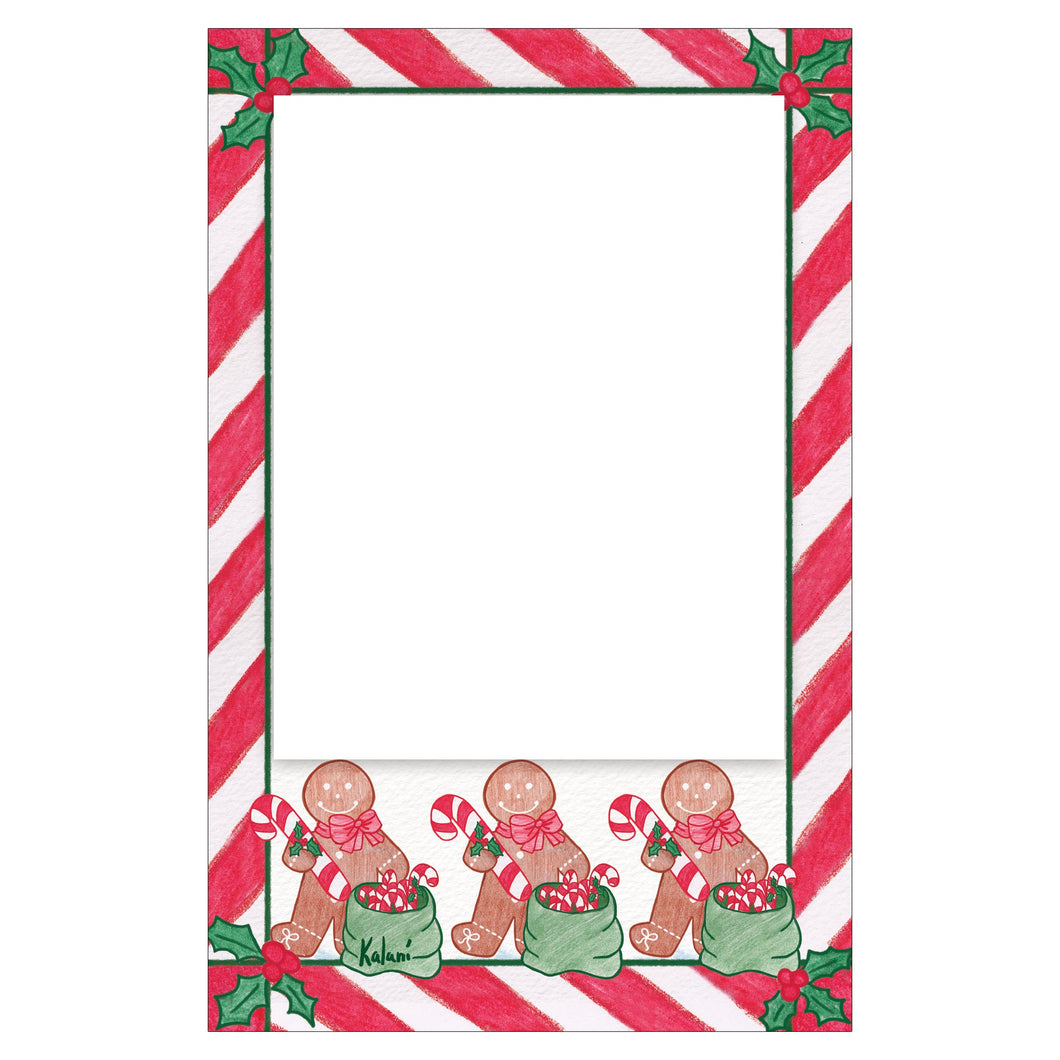 Personalized Gingerbread Man Vertical Photo Card