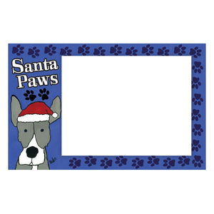 Personalized Santa Paws Horizontal Flat