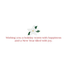 White Poinsettia Photo Card Horizontal