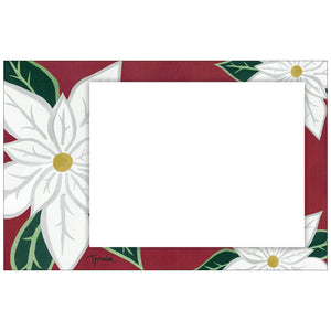 White Poinsettia Photo Card Horizontal - Children's Art Project