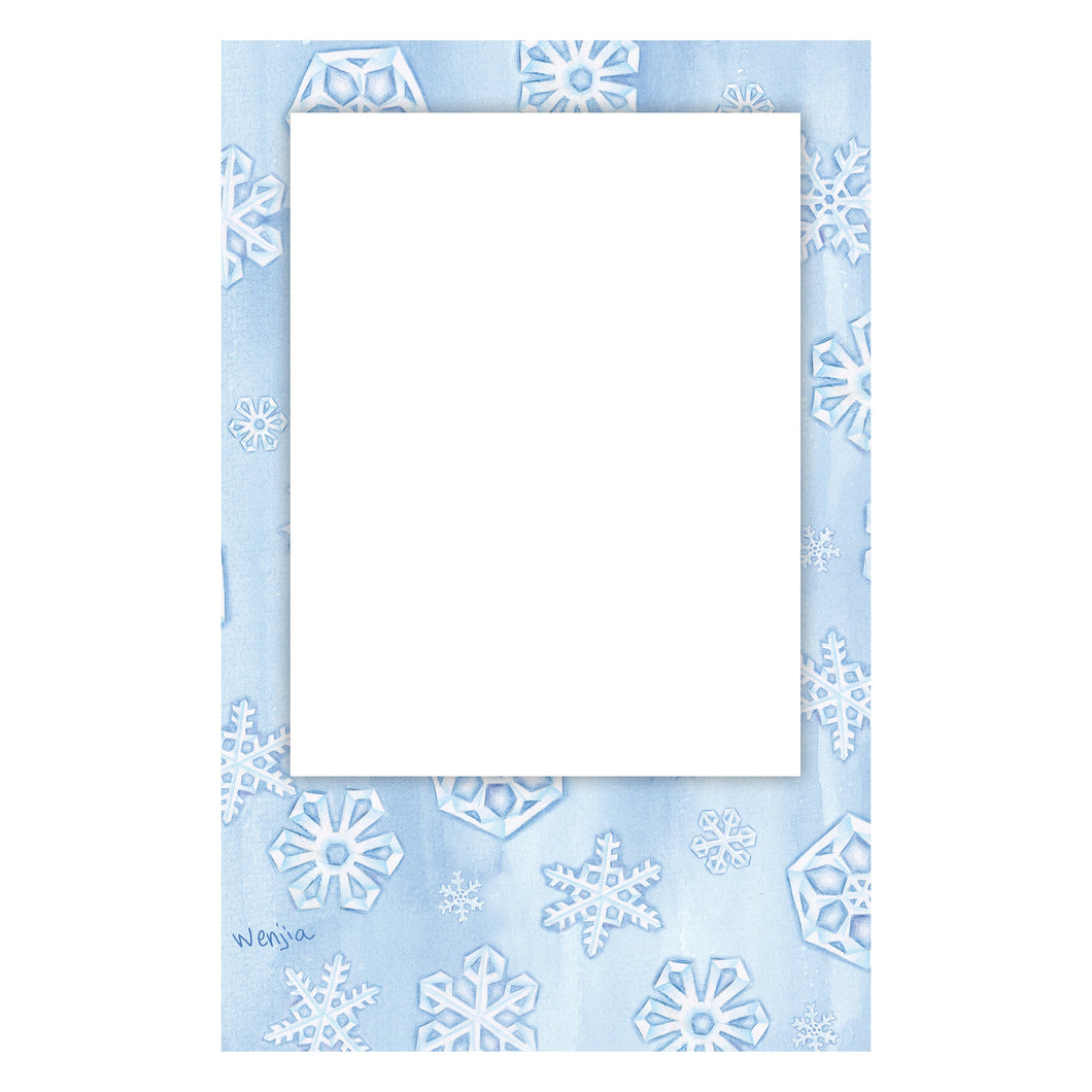 Snowflakes Ornament Photo Card Vertical