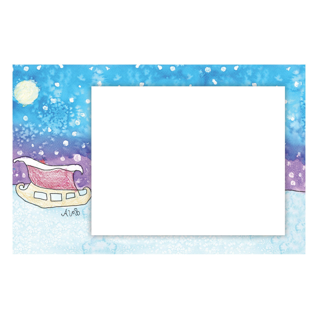 Personalized Ice Skates Horizontal Photo Card