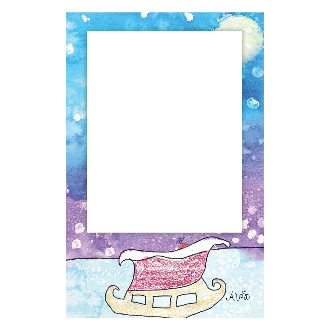 Personalized Ice Skates Vertical Photo Card