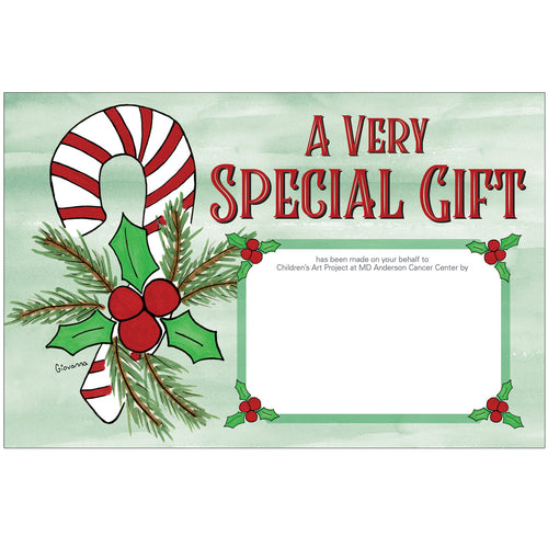 Candy Cane Contribution Card - Children's Art Project