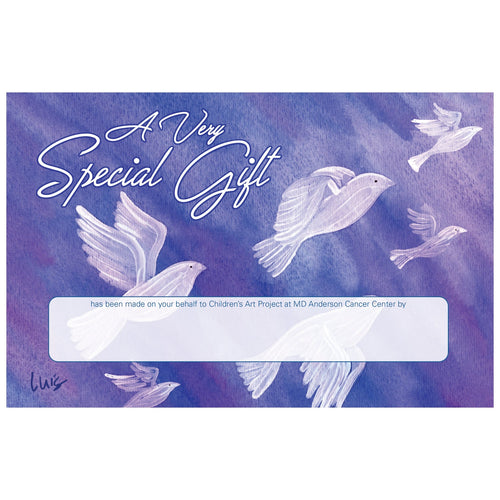 Doves In Flight Contribution Card - Children's Art Project