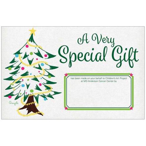 Bright Christmas Contribution Card - Children's Art Project
