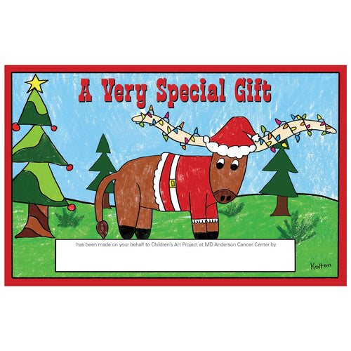 Merry Texmas Contribution Card - Children's Art Project