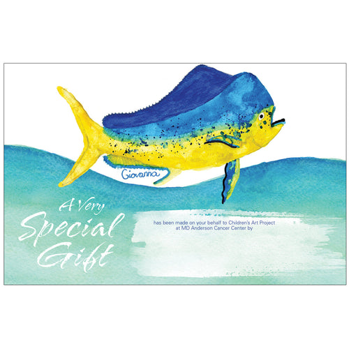 Mahi Mahi Contribution Card - Children's Art Project