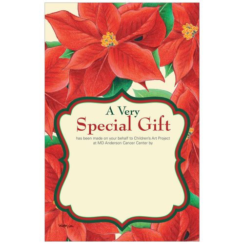 Poinsettia Contribution Card - Children's Art Project