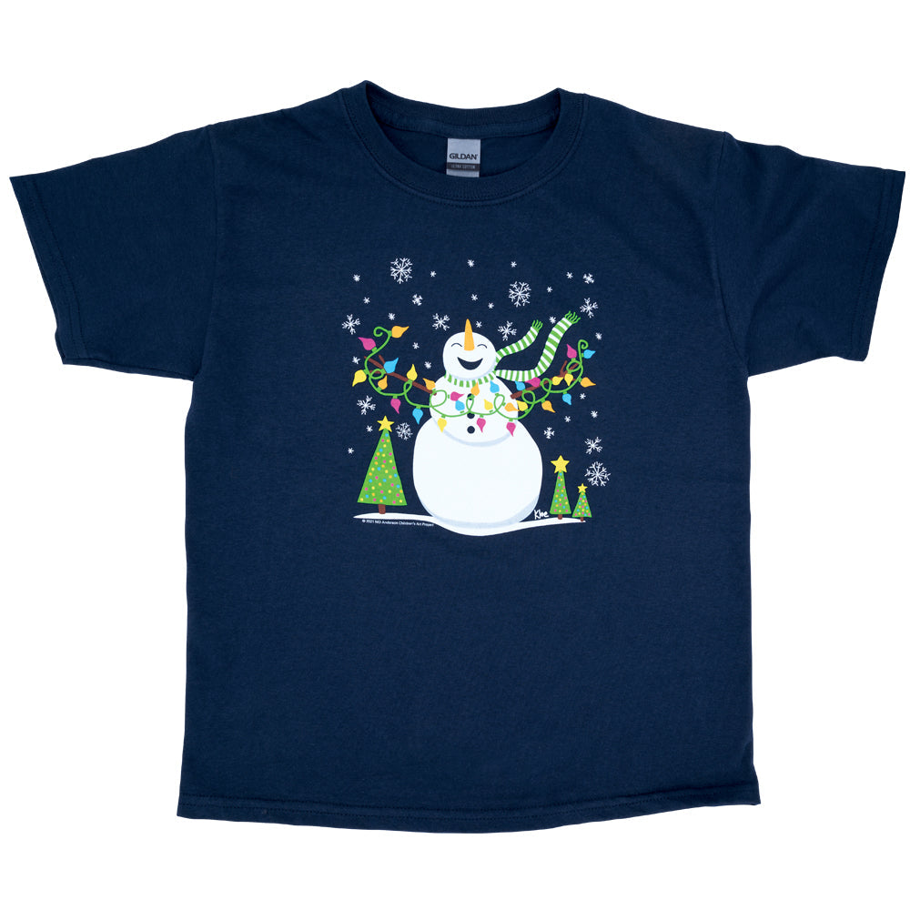 Joyful Snowman T-shirt Youth - Children's Art Project