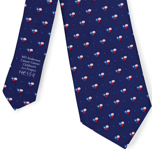 Texas Heart Silk Tie - Children's Art Project