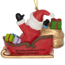 Santa Sleigh Resin Ornament - Children's Art Project