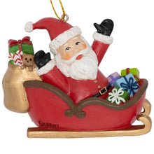 Santa Sleigh Resin Ornament - Children's Art Project